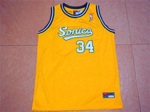 Maillot De Basket Seattle Supersonics Ray Allen 34 Engrener Retro Blanc